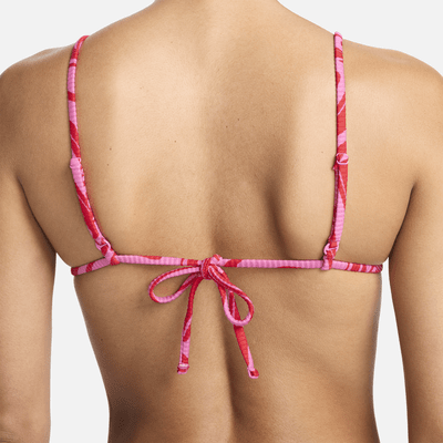 Prenda superior de bikini con correas para mujer Nike Swim Swirl