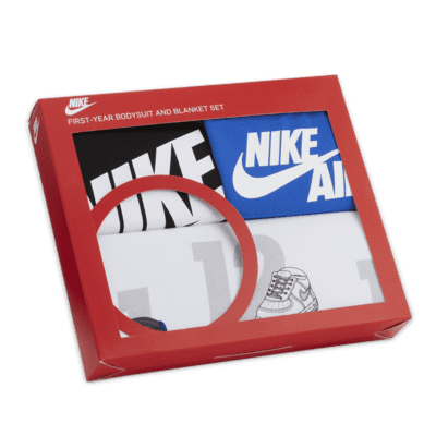 Nike AF1 Baby 3-Piece Milestone Blanket Set