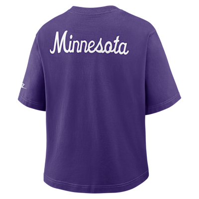 Minnesota Vikings Rewind Pocket Boxy Women's Nike NFL T-Shirt