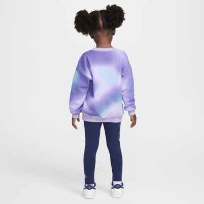 Conjunto infantil de leggings y sudadera Nike Solarized