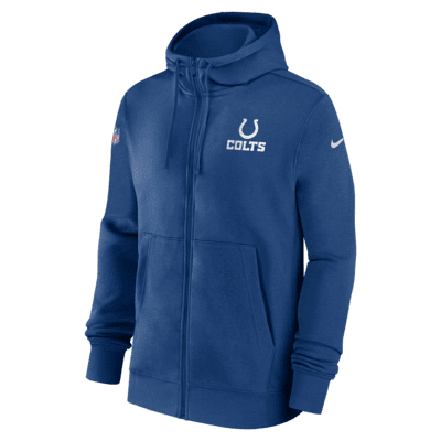 Indianapolis Colts Sideline Club Men's Nike NFL Pullover Hoodie.