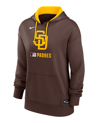 Женское худи San Diego Padres Authentic Collection Nike Therma MLB Pullover Hoodie