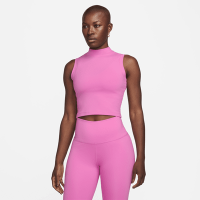 Nike One Fitted Women's Dri-FIT Mock-Neck Cropped Tank Top. Nike SK