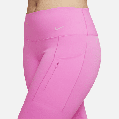 Leggings de tiro alto de 7/8 de sujeción firme con bolsillos para mujer Nike Go