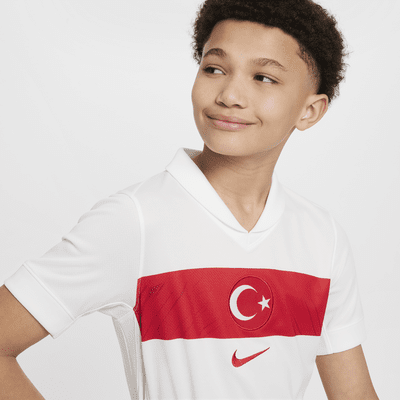 Turkije 2024/25 Stadium Thuis Nike Dri-FIT replica voetbalshirt voor kids