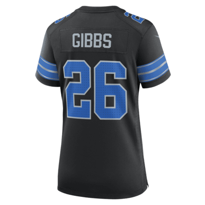 Jersey de fútbol americano Nike de la NFL Game para mujer Jahmyr Gibbs Detroit Lions