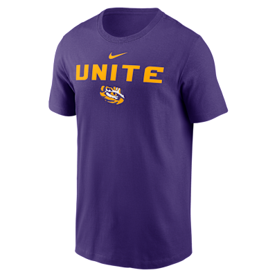 Playera universitaria Nike Dri-FIT para hombre LSU Sideline Mantra