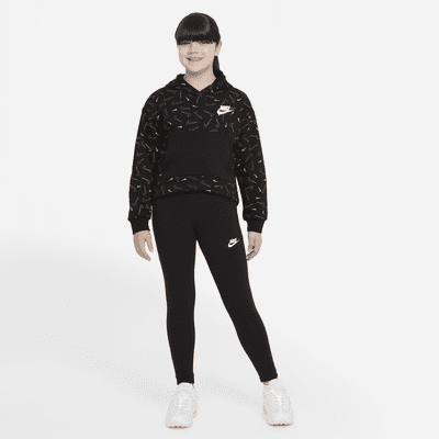Nike Sportswear Big Kids' (Girls') Printed Fleece Hoodie (Extended Size)
