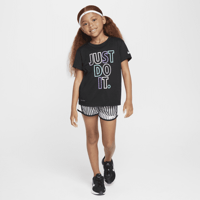 Nike Dri-FIT Femme Pop Little Kids' T-Shirt and Tempo Shorts Set