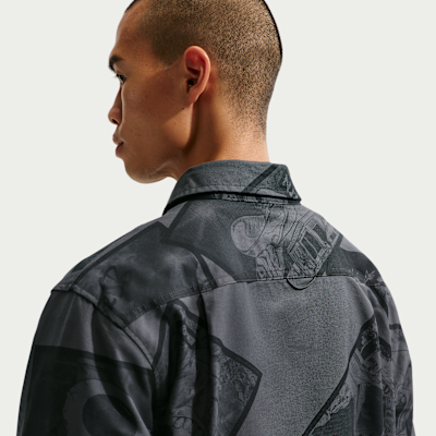 나이키 SB 남성 긴팔 버튼업 스케이트보딩 탑