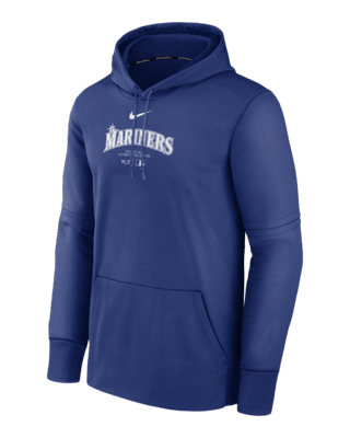 Мужское худи Seattle Mariners Authentic Collection Practice Nike Therma MLB Pullover Hoodie