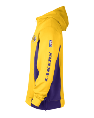 Los Angeles Lakers NIKE NBA Black Showtime Full-Zip Hoodie Jacket  Men's SMALL