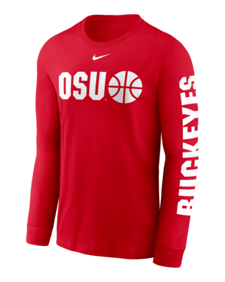 Мужская футболка Ohio State Buckeyes Basketball Icon Nike College Long-Sleeve для баскетбола