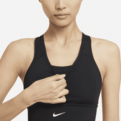 Nike Swoosh Women's Medium-Support 1-Piece Padded Longline Sports Bra ...