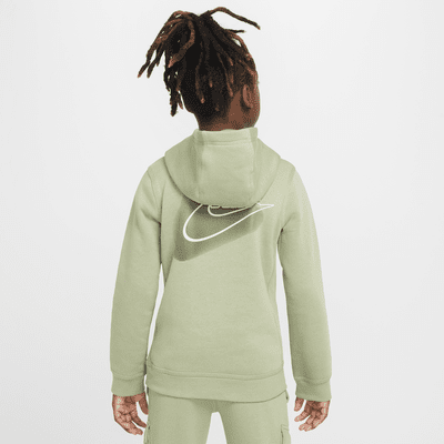 Felpa pullover in fleece con cappuccio Nike Sportswear Standard Issue – Ragazzo