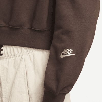 Sudadera con gorro oversized cropped para mujer Nike Sportswear Club Fleece