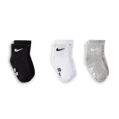 Nike Verbiage Gripper Socks (3 Pairs) Baby Socks