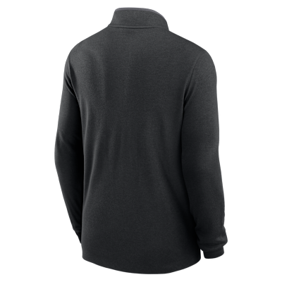 San Francisco 49ers Logo Victory Men's Nike Dri-FIT NFL 1/2-Zip Long-Sleeve Top
