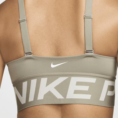 Brassière de sport rembourrée à maintien normal Nike Pro Indy Plunge pour femme