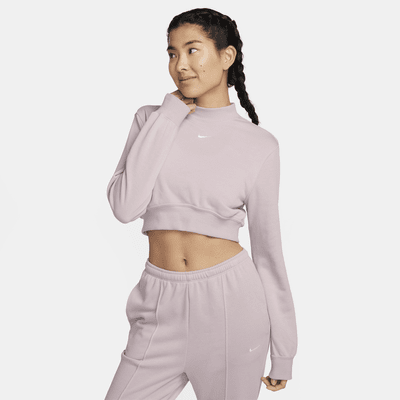 Nike Sportswear Chill Terry Women's Crew-Neck Cropped French Terry Top ...