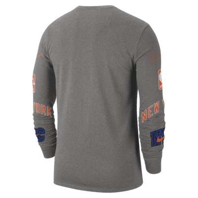 New York Knicks City Edition Men's Nike NBA Long-Sleeve T-Shirt.