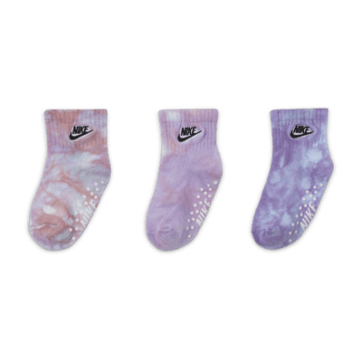 Nike Baby Tie-Dye Gripper Socks (3 Pairs)