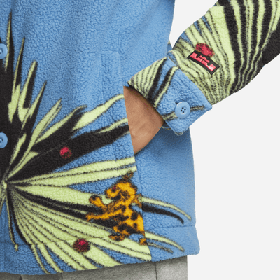 Chamarra abotonada de Sherpa para hombre LeBron
