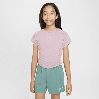 Haut à manches courtes Dri-FIT Nike One Fitted pour fille