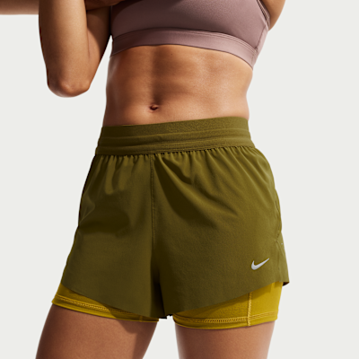 Short de running 2-en-1 taille mi-haute Dri-FIT Nike Swift pour femme