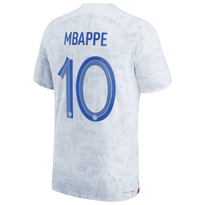 France National Team 2022/23 Vapor Match Away (Kylian Mbappe) Men's Nike Dri-FIT ADV Soccer Jersey