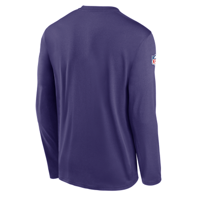 Playera de manga larga Nike Dri-FIT de la NFL para hombre Minnesota Vikings Alt Legend Small Logo