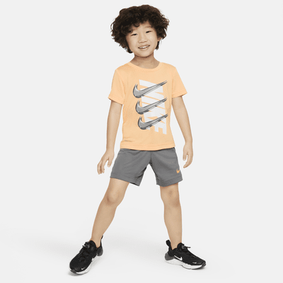 Nike Dri-FIT Blocked Shorts Set Little Kids' Dri-FIT 2-Piece Set