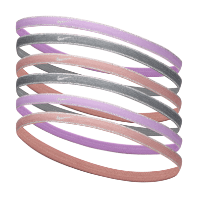 Nike Swoosh Sport Metallic Hairband (6-Pack)