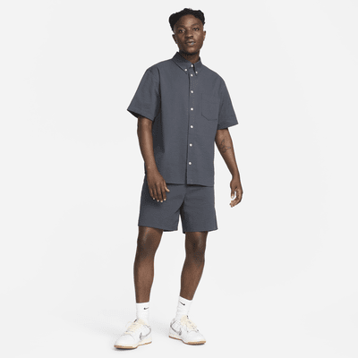 Chemise à manches courtes et boutons Nike Life en seersucker pour homme