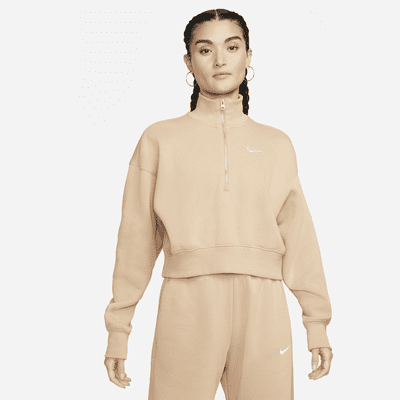 Nike Sportswear Phoenix Fleece Women's 1/2-Zip Cropped Sweatshirt. Nike SI