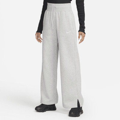 Pants de entrenamiento de tiro alto y piernas anchas para mujer Nike Sportswear Phoenix Fleece