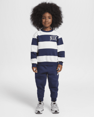 Детские  Nike Sportswear Club Little Kids' 2-Piece Rugby Stripe Crew Set