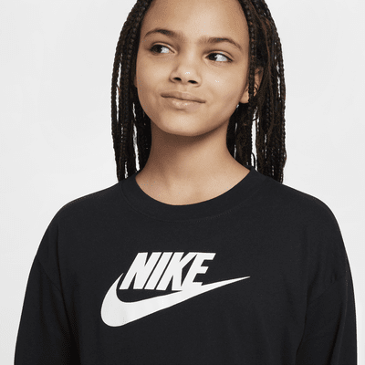 Playera de manga larga para niña talla grande Nike Sportswear