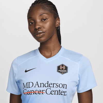 Jersey Nike Dri-FIT de la NWSL replica del Houston Dash visitante 2024 Stadium para mujer