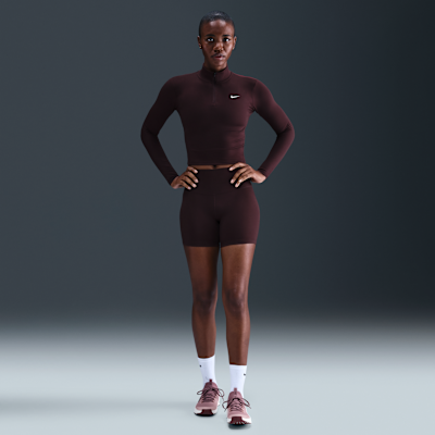 Camada intermédia com fecho a 1/4 Dri-FIT Nike One Fitted para mulher