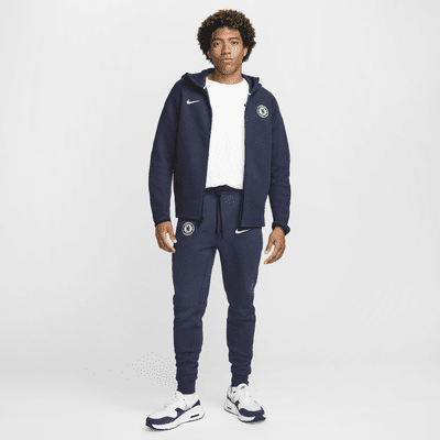 Fotbollshuvtröja Chelsea FC Tech Fleece Windrunner Nike med hel dragkedja för män