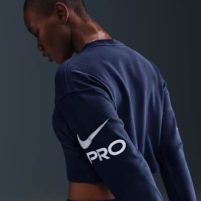 Nike Pro Women's Dri-FIT Loose Crew-Neck French Terry Sweatshirt