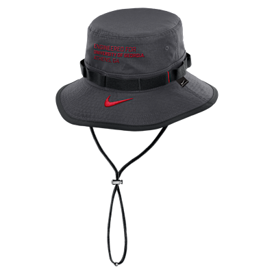 Gorro tipo pescador universitario Nike Dri-FIT para hombre Georgia Sideline Apex Gameday Boonie