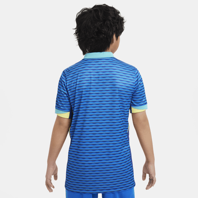 Jersey de fútbol Nike Dri-FIT replica de Brasil visitante 2024 Stadium para niños talla grande