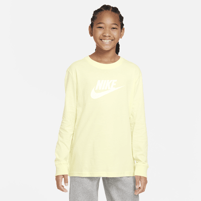 Playera de manga larga para niña talla grande Nike Sportswear