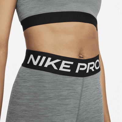 Nike Pro Women's Mid-Rise Crop Mesh Panel Leggings