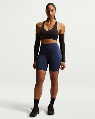 Женские шорты Nike Universa High-Waisted 8" Biker Shorts with No Front Seam