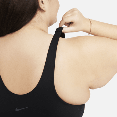 Camiseta de tirantes con bra deportivo de baja sujeción con almohadillas para mujer (talla grande) Nike Alate