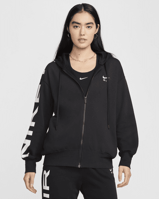 Nike Sportswear Air Women's Fleece Oversized Full-Zip Hoodie. Nike MY