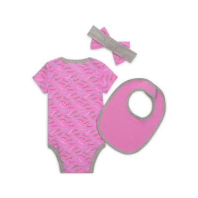 Nike Tossed Swooshfetti Baby (0-9M) 3-Piece Bodysuit Set